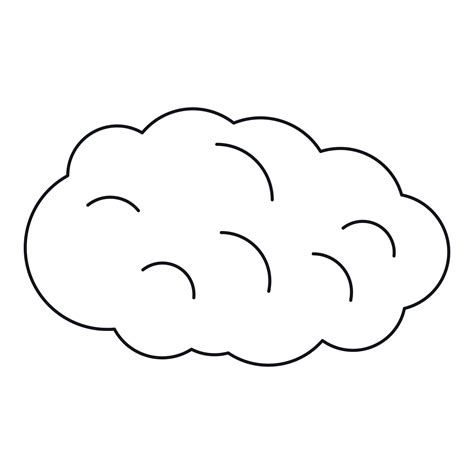 Cloud icon, outline style 15211084 Vector Art at Vecteezy