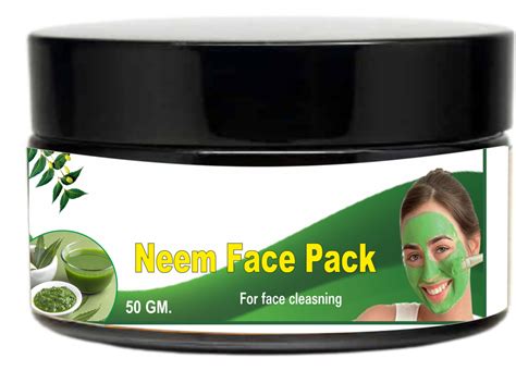 Cream Plastic Jar Neem Face Pack Powder, Normal Skin, Packaging Size: 50gm at Rs 55/piece in ...