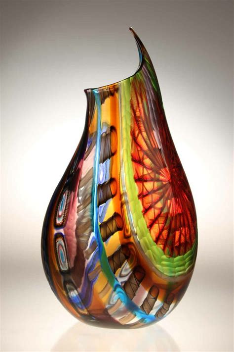 Murano Glass Studio Vase LODARIO 15 Reverse Blown Glass Art Hand