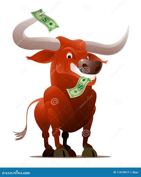 Red Bull As A Stock Market Player Stock Vector Illustration Of Male