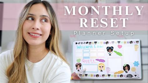 MONTHLY RESET Goal Setting Planner Set Up Monthly Overview YouTube