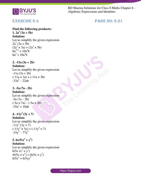 Algebraic Expressions And Identities