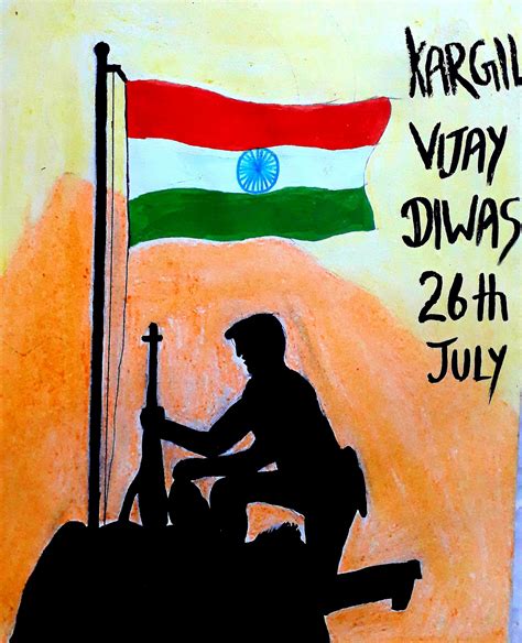 Drawing On Kargil Vijay Diwas India Ncc