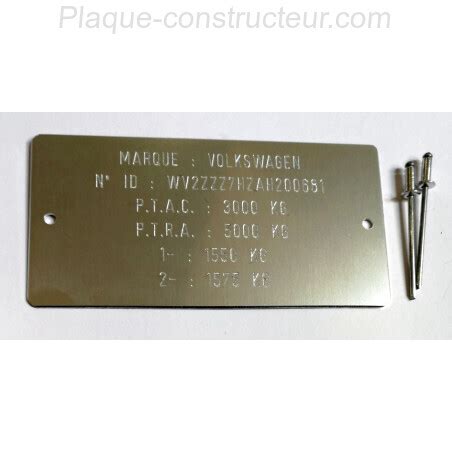 Plaque Constructeur Aluminium