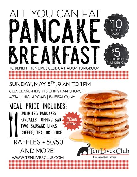 All You Can Eat Pancake Breakfast Ten Lives Club