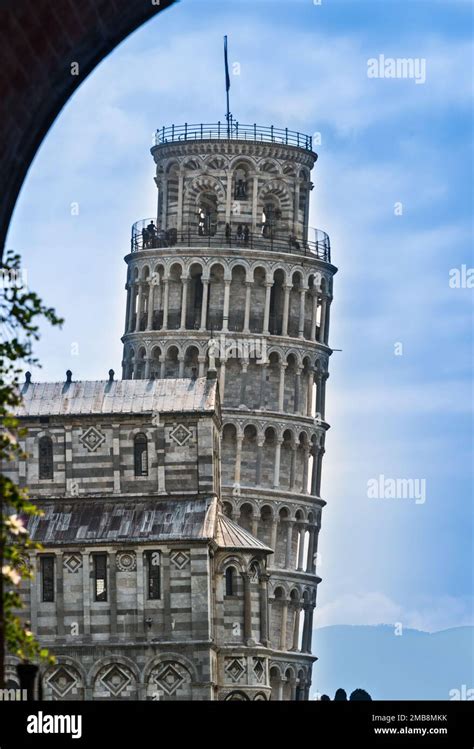 The Leaning Tower of Pisa, a freestanding bell tower, sits near the cathedral in the Italian ...