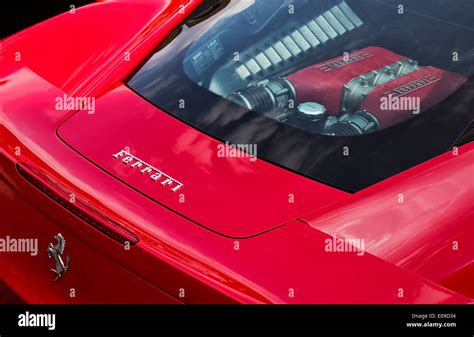 Ferrari 458 Italia rear end showing engine Stock Photo - Alamy