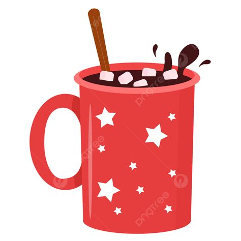 Hot Cocoa Mug Clipart Hd PNG Red Five Pointed Star Mug Christmas Hot Cocoa Red Pentagram Mug