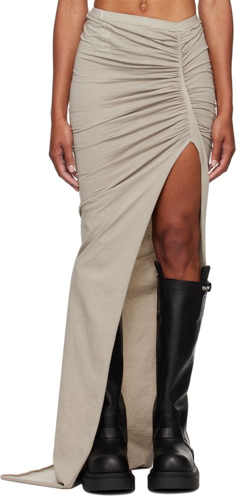 Rick Owens DRKSHDW Off White Porterville Edfu Maxi Skirt SSENSE