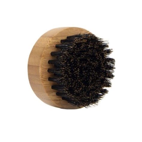 Round Handle Boar Bristle Beard Brush Massage Comb Men Beard Grooming