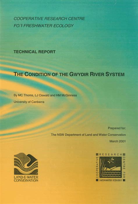 Pdf The Condition Of The Gwydir River System Technical Report To The