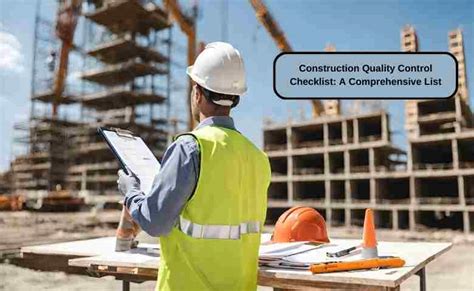 Construction Quality Control Checklist A Comprehensive List