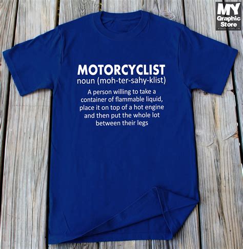 Motorcycle T-shirt Funny Motorcyclist Shirt Gift for Biker - Etsy