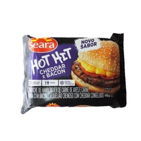 Sanduiche Hot Hit Seara 145g Bacon cheddar é aqui na Barcelos