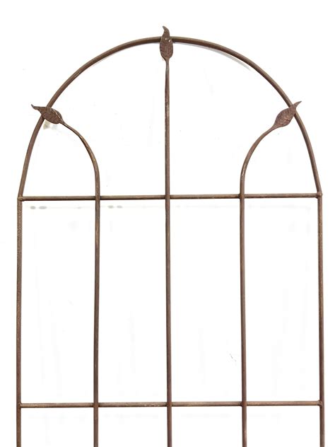 Lot 85in Classic Arched Iron Garden Trellis