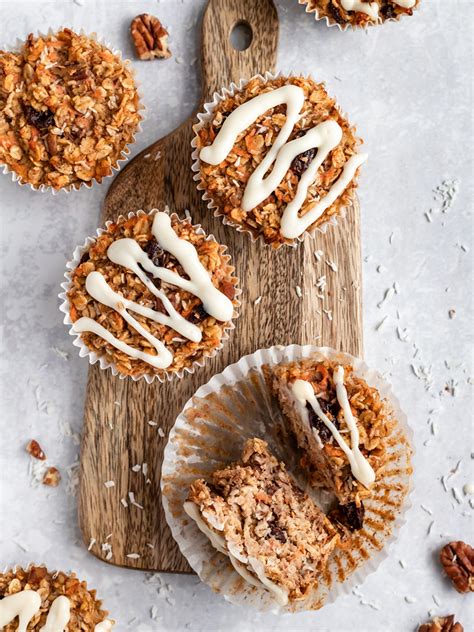 Easy Carrot Cake Oatmeal Cups Ambitious Kitchen