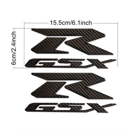 Cheap 2 Piece 3D Carbon Fiber Motorcycle 3M Decal Decal Suzuki GSXR 600