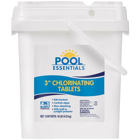 Pool Essentials 3 Inch Chlorine Tablets For Swimming Pools 10 Lbs