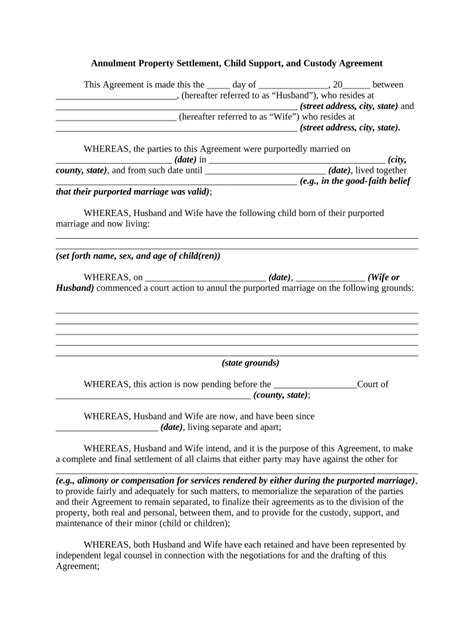 Free Printable Annulment Forms Free Templates Printable