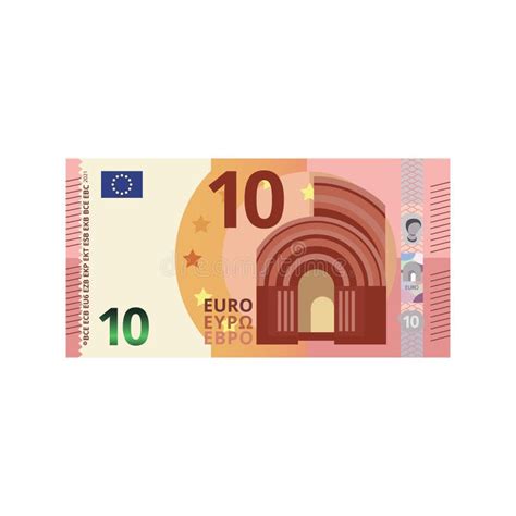 Euro Money Banknote Cartoon Vector Illustration Isolated Object