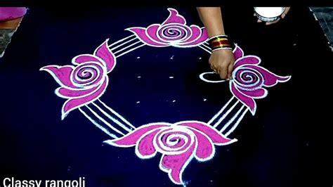 Easy Shanku Kolam Simple Rangoli Design Youtube