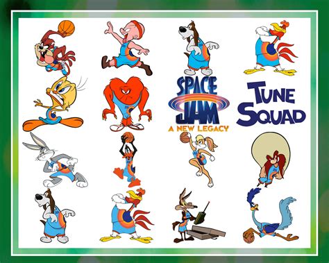 Space Jam Bundle Tune Squad Eps Png Pdf Svg Clipart Etsy