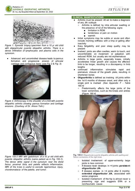 Juvenile Idiopathic Arthritis Docx