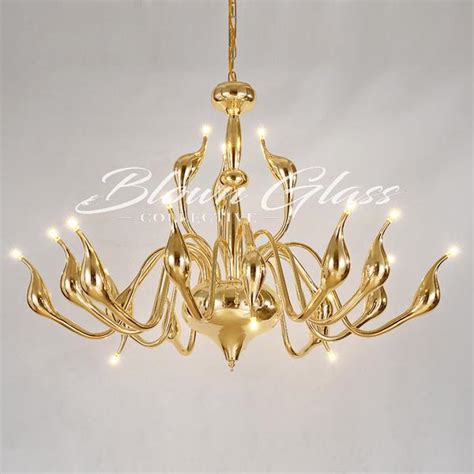 Holiday Ribbons Hand Blown Glass Chandelier - Blown Glass Collective