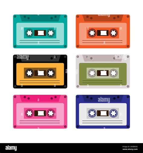 Vintage Audio Tapes Vector Cassette Cut Out Stock Images And Pictures Alamy