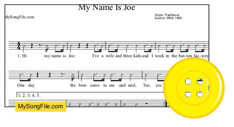 My Name Is Joe | My Song File