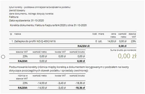 Faktura Koryguj Ca Jak Wystawi Faktur Koryguj C Jak Wystawi