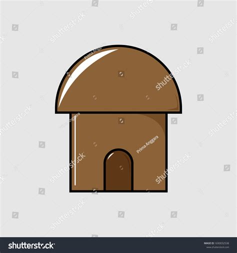 Illustration Papua Traditional House Named Honai Stock Vector (Royalty Free) 1690032538