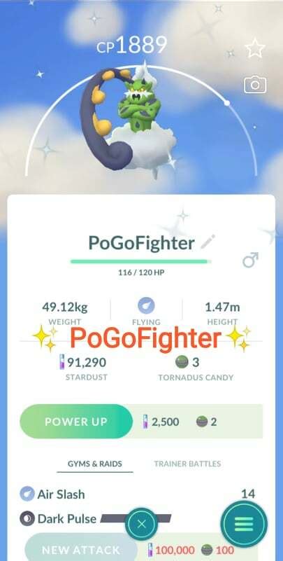 Pok Mon Go Shiny Tornadus Mini Account Read Describe Pogofighter