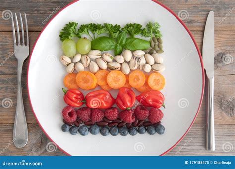 Vegan Food Color Palette Stock Image Image Of Varied 179188475