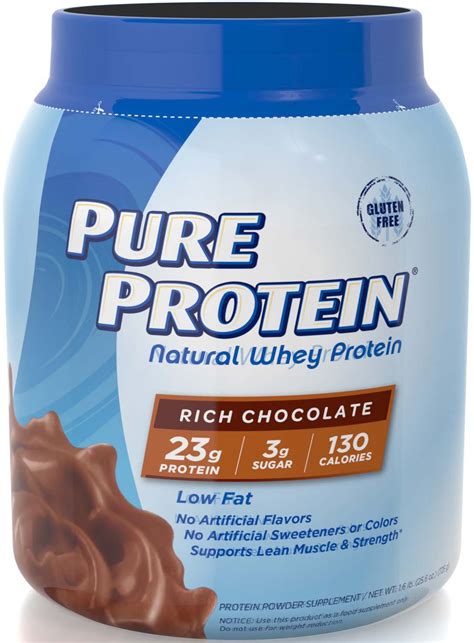 Pure Protein Rich Chocolate 100 Natural Whey Protein Shop Diet And Fitness At H E B