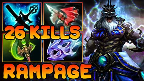 Rampage Ultra Kills 25 Kills Zeus 7 37 Mid Lane Meta Zeus Dota 2