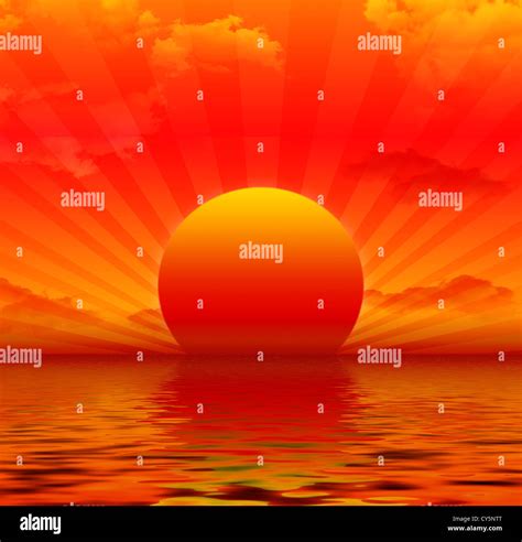 Red Sunset background Stock Photo - Alamy