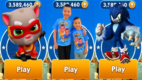 Talking Tom Hero Dash Vs Sonic Dash Vs Ckn Toys Car Hero Run Gameplay