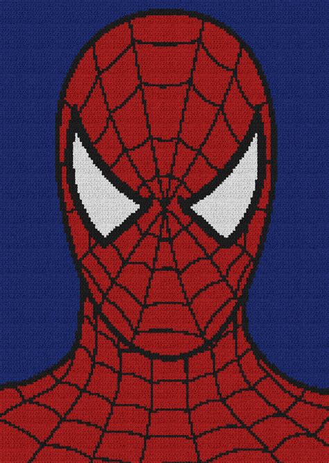 Spiderman Single Crochet Written Graphghan Pattern 08 150211