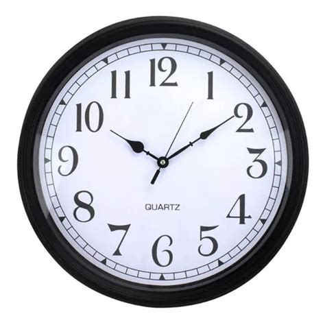 Reloj De Pared Redondo Negro X Cm Mercadolibre