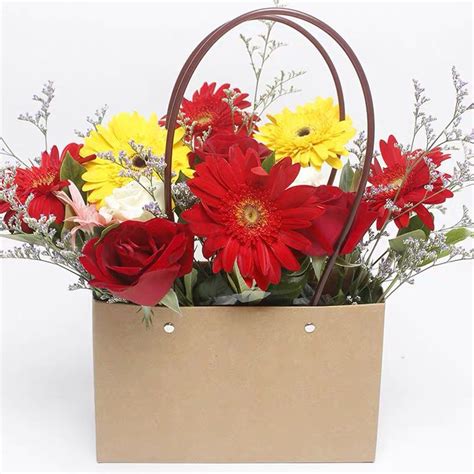 Inunion Kraft Material Paper Bag For Flower Diy Arrangements China