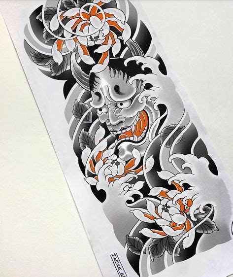 Hannya Mask Tattoo Ideas Koi Tattoo Sleeve Hannya Mask Tattoo
