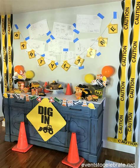 Construction Birthday Decoration Ideas