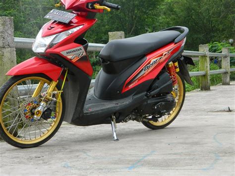 36 Modifikasi Honda Beat Warna Hitam Merah Terbaru Oprekmotor