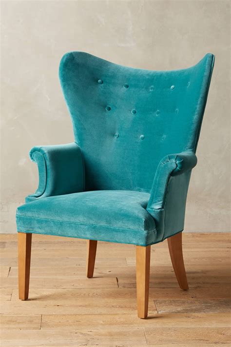 Velvet Wingback Chair | Foter