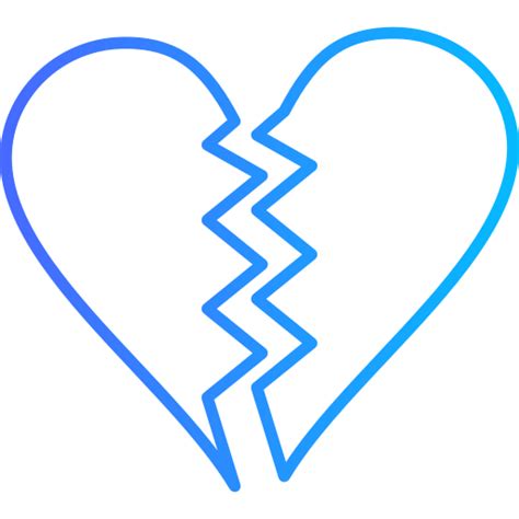 Broken heart Generic gradient outline icon