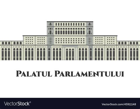 Palace of the parliament in bucharest romania Vector Image