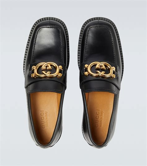 Gucci Interlocking G Leather Loafers Gucci