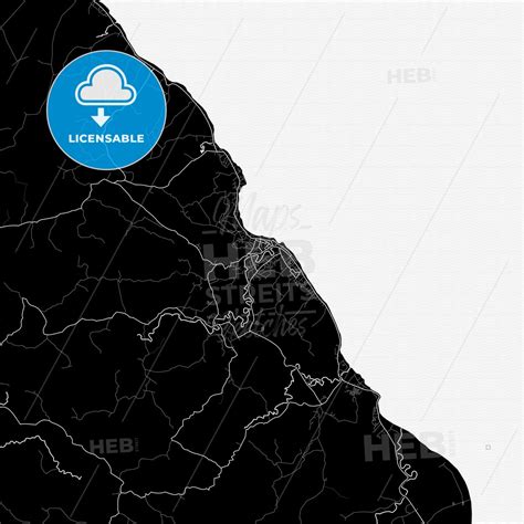 Gunungsitoli, Indonesia PDF map | Map vector, Black and white, North ...