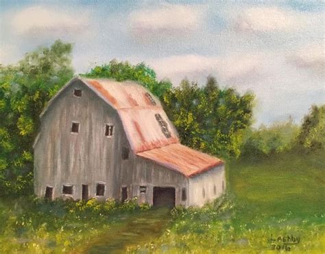 My Oil Painting Of An Old Barn Farm Scene Painting Barn Pictures